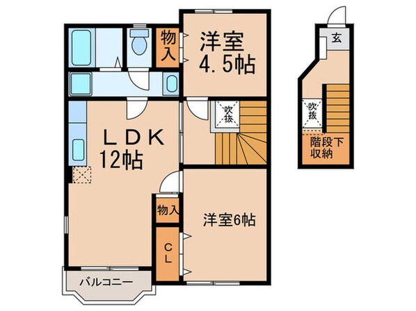 ハ－モニ－カサベルデ１号館の物件間取画像